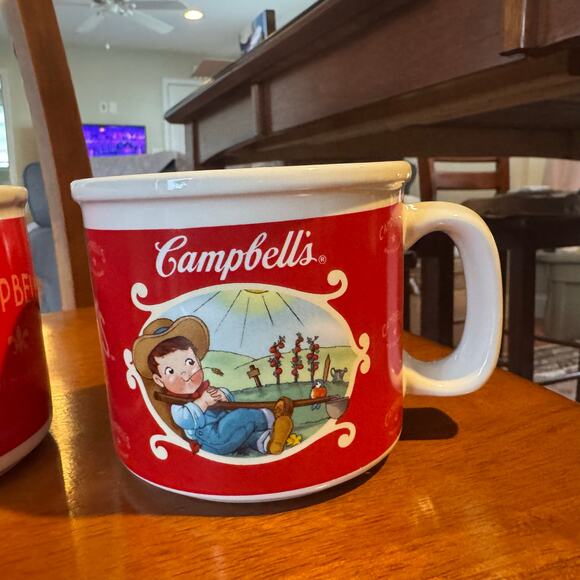 Vintage Campbell's Kids Soup Coffee Set of 2 Mugs Collectible - Picture 4 of 13